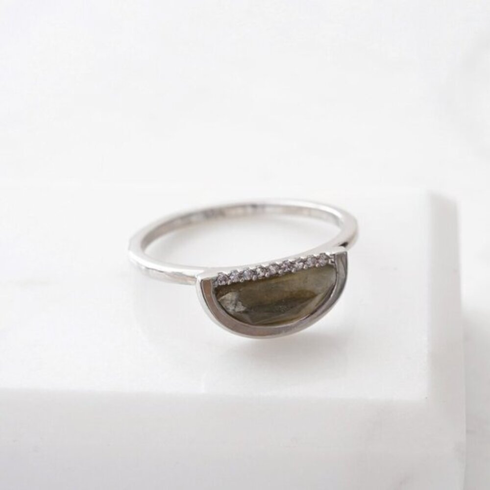 Anthropologie Melanie Auld Half Circle Ring 7